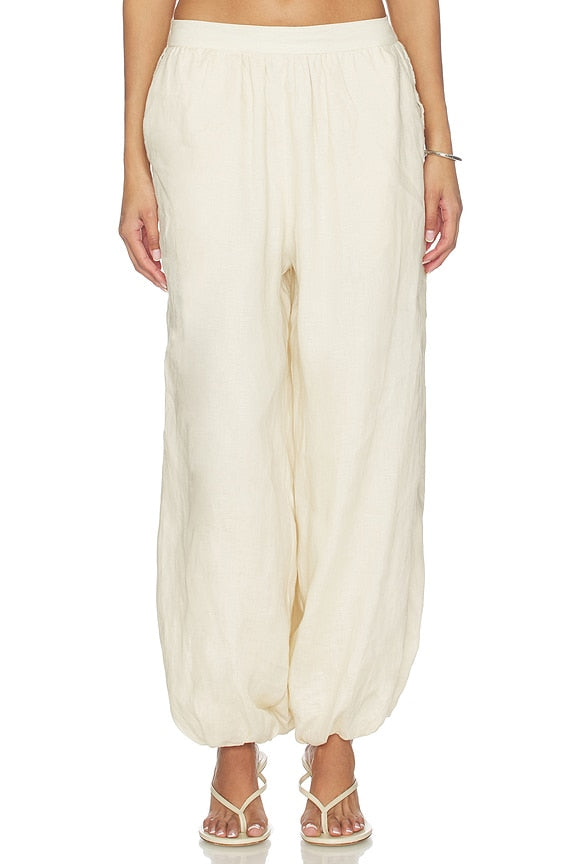 Selah Linen Lace Balloon Pant
