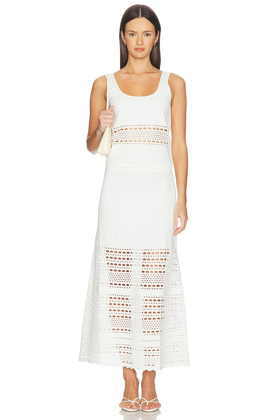 Westly Open Stitch Knit Skirt