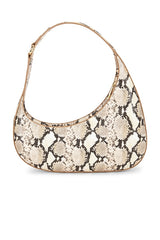 Harlee Snake Embossed Shoulder Bag