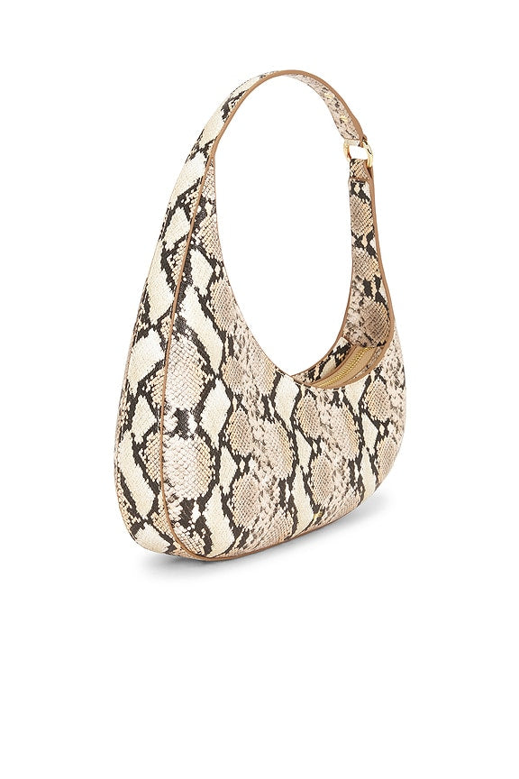 Harlee Snake Embossed Shoulder Bag