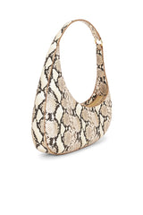 Harlee Snake Embossed Shoulder Bag