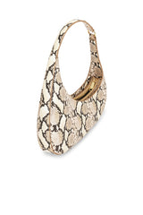 Harlee Snake Embossed Shoulder Bag