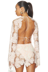 Flora Top in White