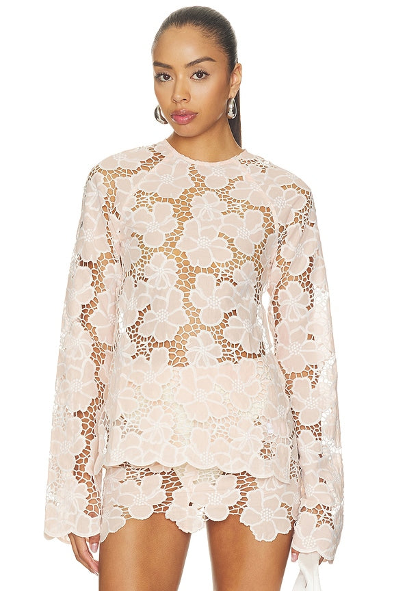 Flora Top in White
