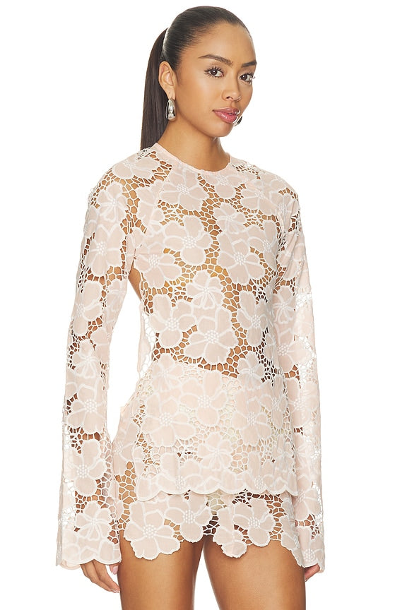 Flora Top in White