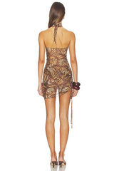 Mesh Wrap Dress