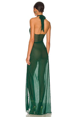 Mesh Wrap Gown