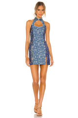 Denim Mini Combo Dress