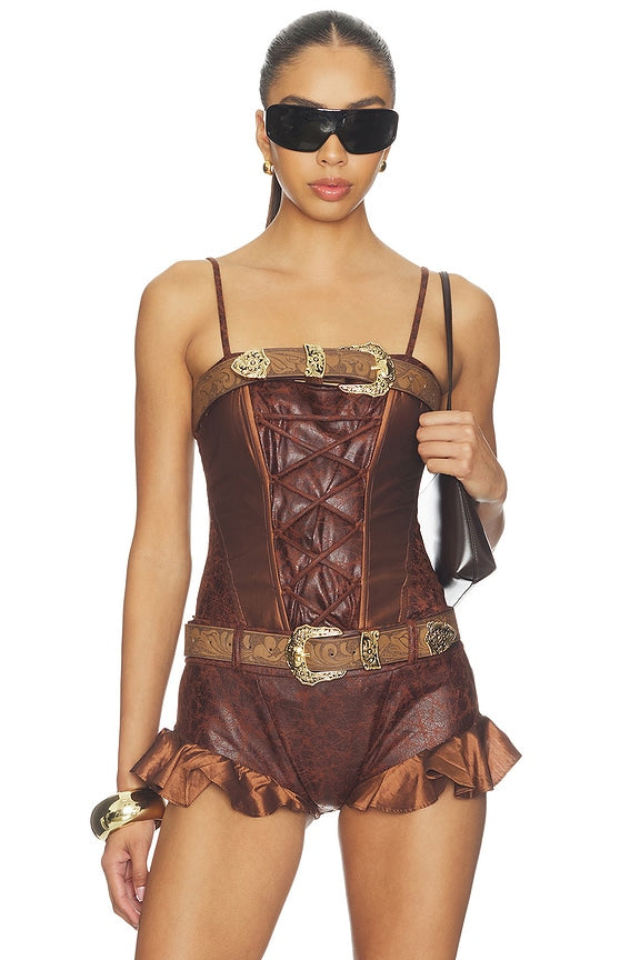 Frontier Lace-up Corset Top