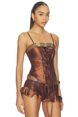 Frontier Lace-up Corset Top