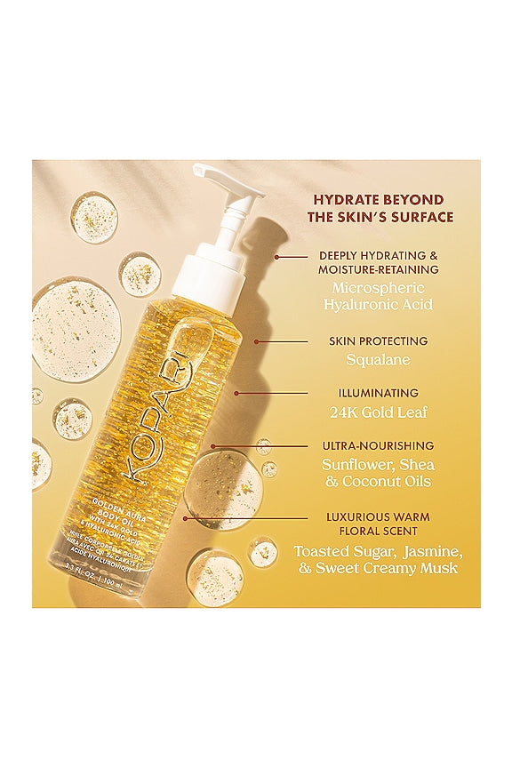Golden Aura Body Oil With 24k Gold &amp; Hyaluronic Acid