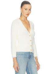 Agathe Fuzzy Collared Cardigan