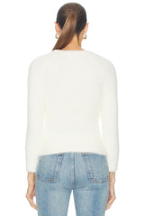 Agathe Fuzzy Collared Cardigan