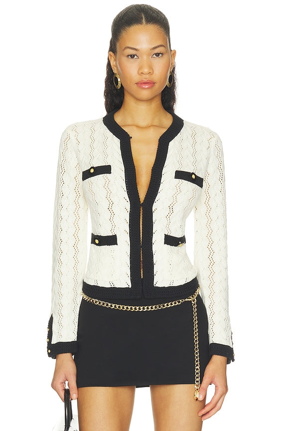 Zephyra Pointelle Cardigan