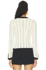 Zephyra Pointelle Cardigan