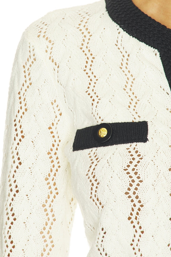 Zephyra Pointelle Cardigan