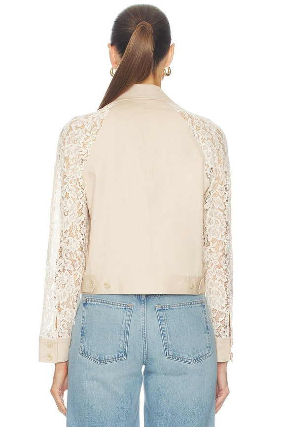 Novelle Lace Sleeve Trench
