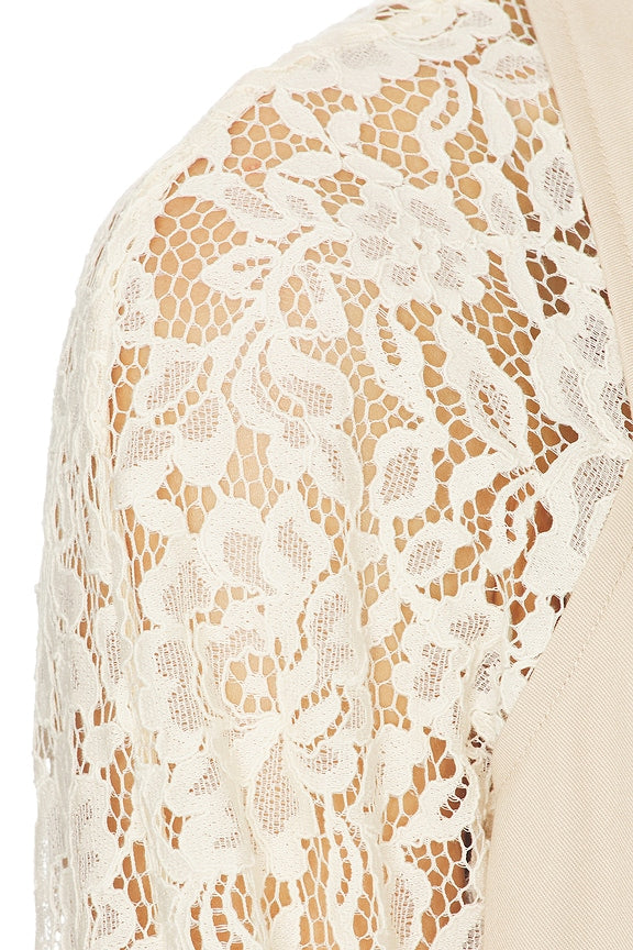 Novelle Lace Sleeve Trench