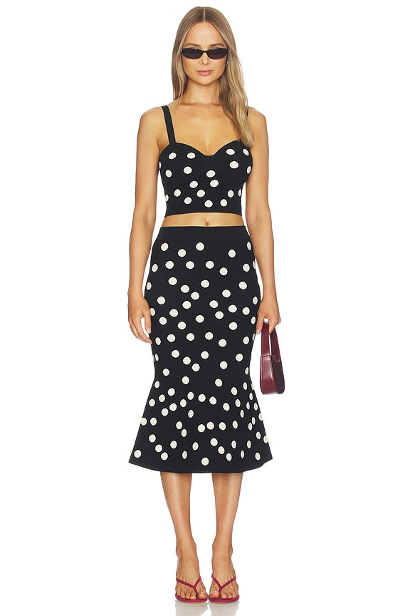 Mae Polka Dot Flare Skirt