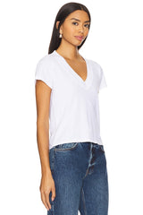 Suri Deep V Cap Sleeve Tee
