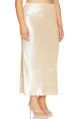 Ceci Sequin Midi Skirt
