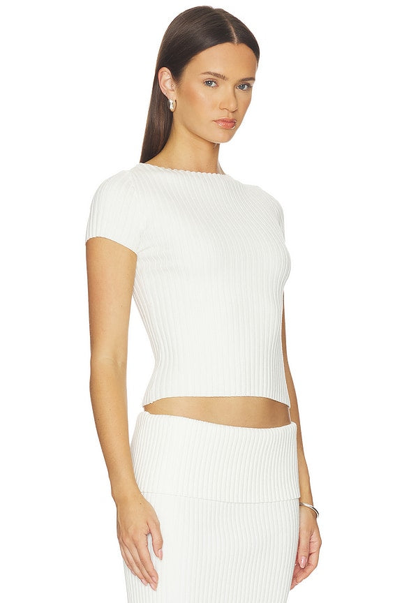 Jordin Short Sleeve Rib Top