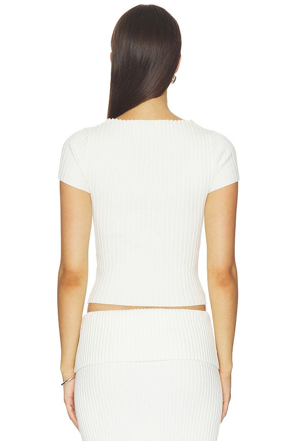Jordin Short Sleeve Rib Top