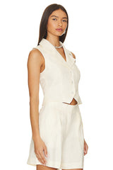 Carinne Linen Vest Top