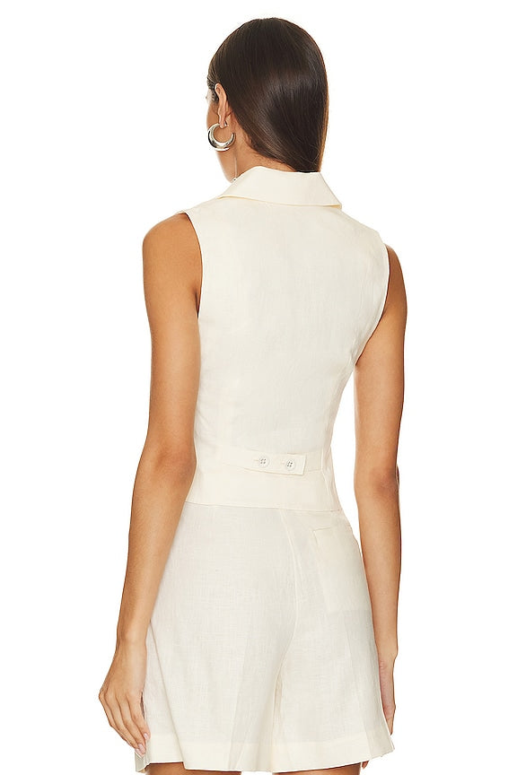 Carinne Linen Vest Top