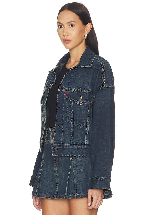 Loose Crop Trucker Jacket