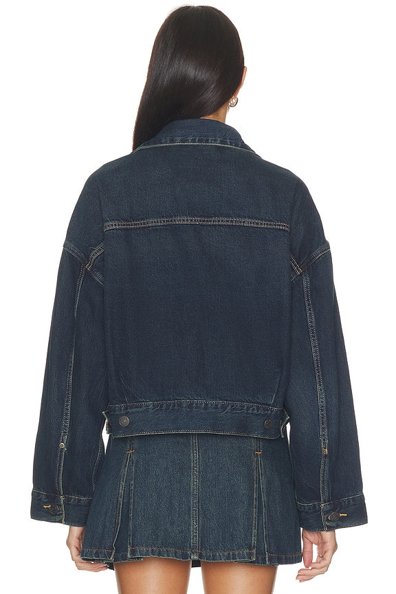 Loose Crop Trucker Jacket