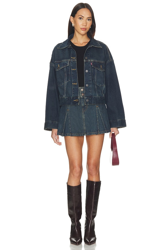 Loose Crop Trucker Jacket