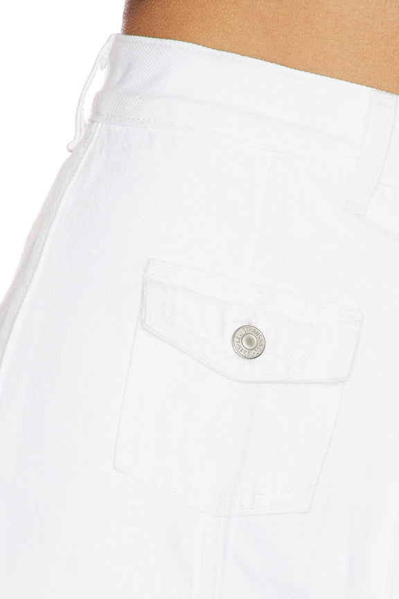 Button Front Skort
