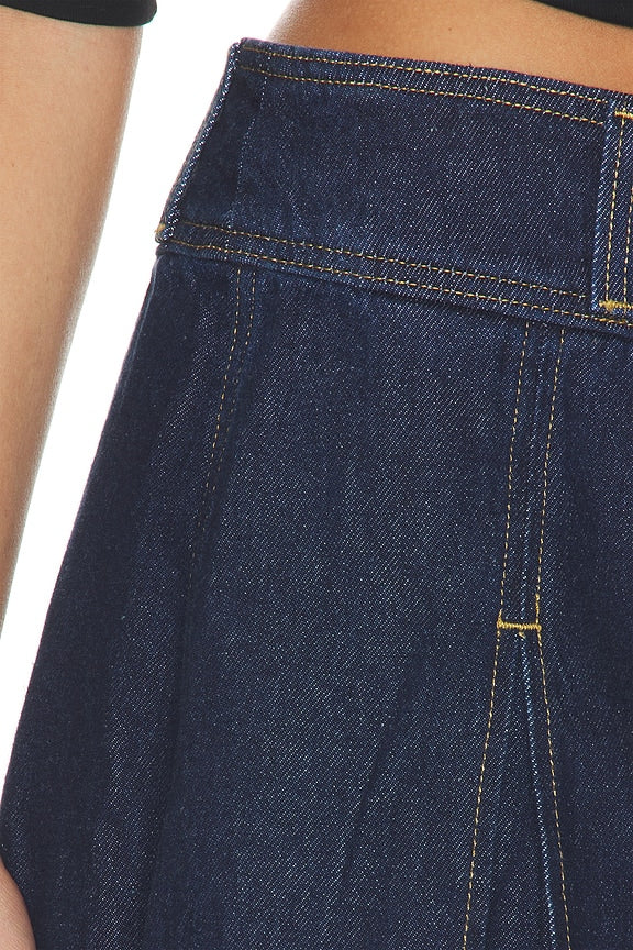 Inverted Pleat Mini Skirt
