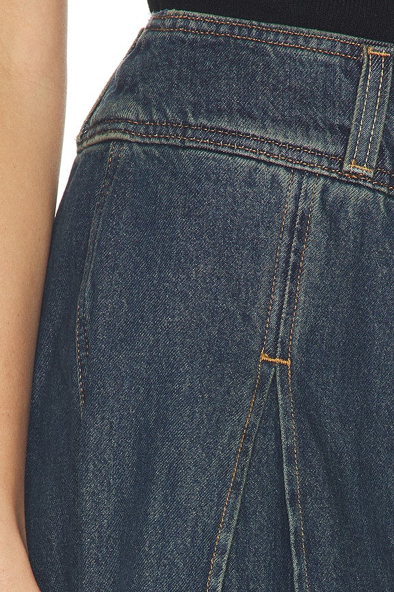 Inverted Pleat Mini Skirt