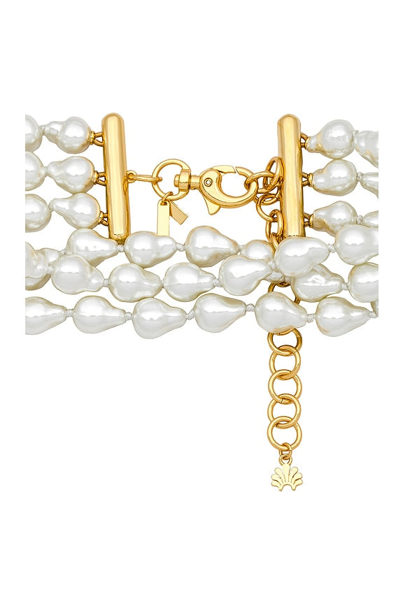 Jackie Pearl Triple Row Choker