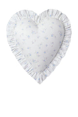 Garden Bow Ruffle Heart Pillow