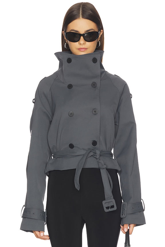 Blanc Cropped Trench