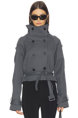 Blanc Cropped Trench