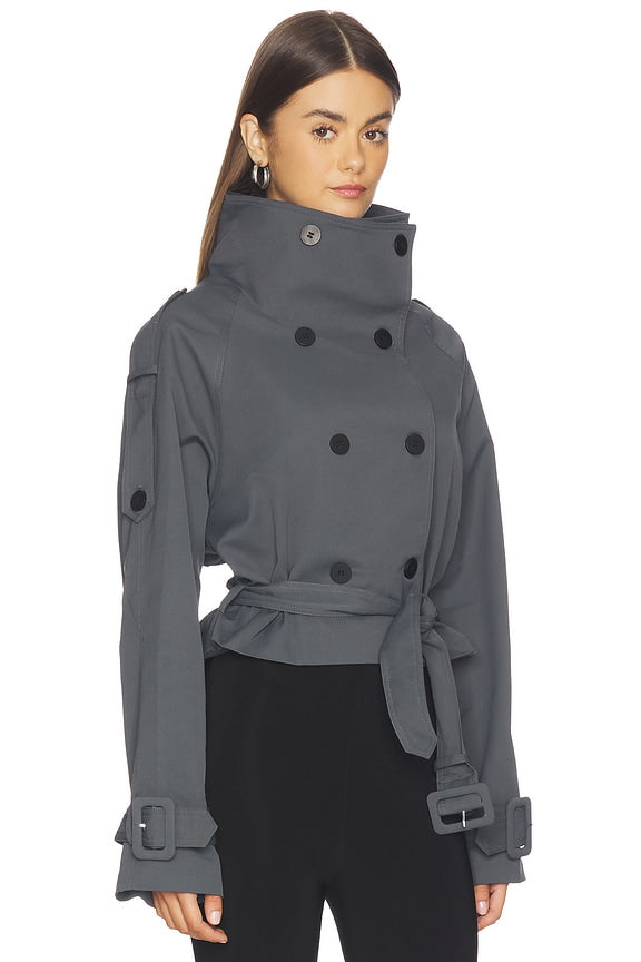 Blanc Cropped Trench