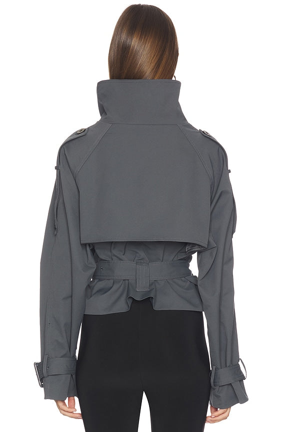 Blanc Cropped Trench