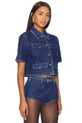 Halston Denim Top