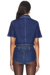 Halston Denim Top