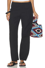 Poplin Barrel Leg Pant