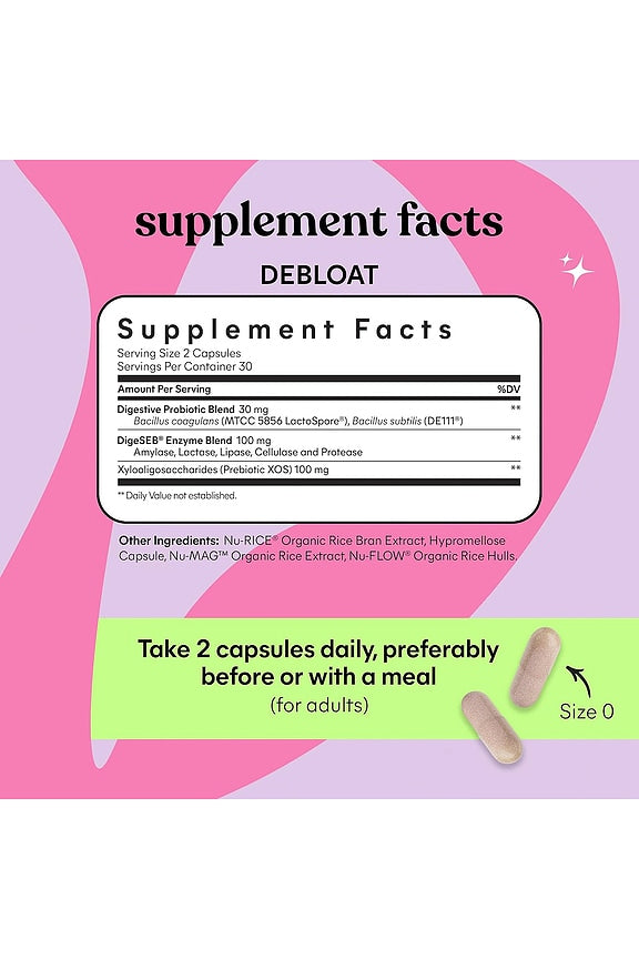 Debloat, Daily Digestive Enzymes &amp; Probiotics Capsules