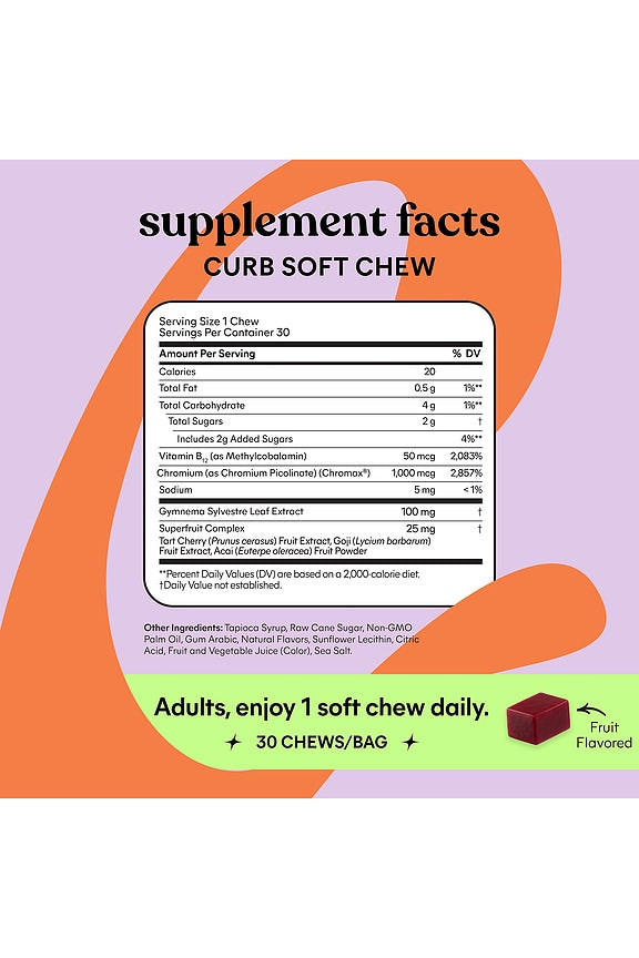 Curb, Glucose &amp; Cravings Support Soft Chews