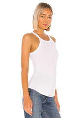 Ribbed Skinny Racer Tank