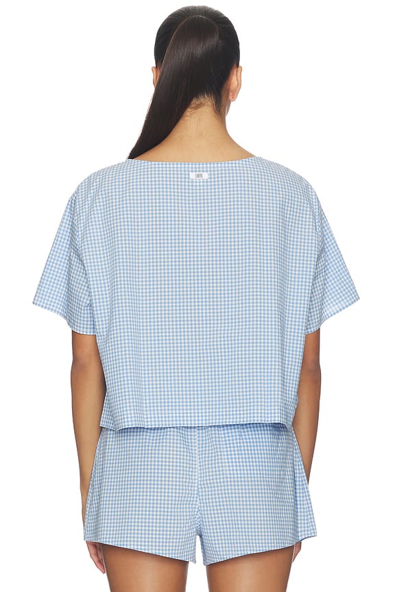 Airy Cotton Tie Front Top