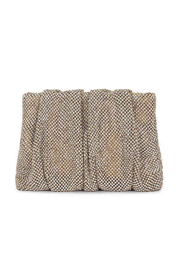 Crystal Gathered Flat Clutch