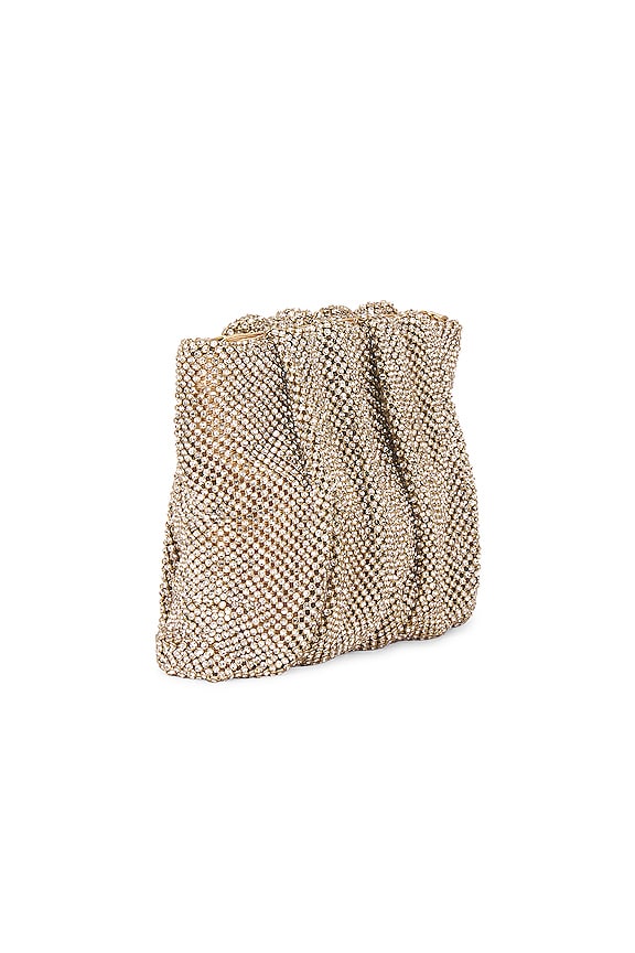Crystal Gathered Flat Clutch